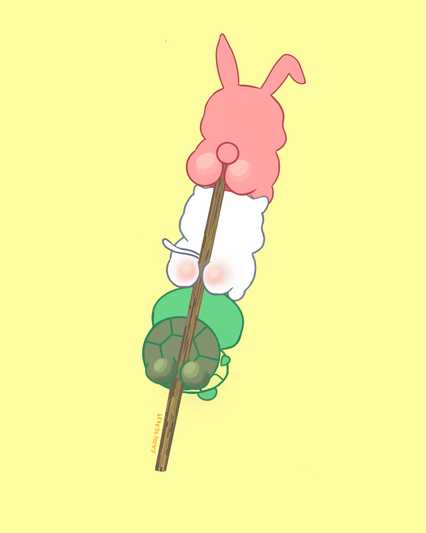 dango animals from the back